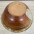 Tan Mid Century Modern Round Bowl Studio Hand Thrown Large Blue Tan Brown Signed MCM For Sale - Image 8 of 8