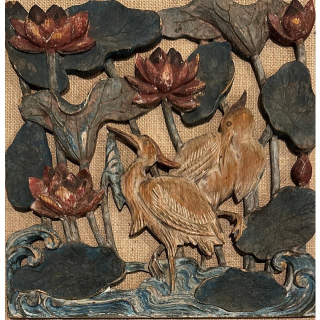 Late 19th Century Late 19th Century Pair of Framed Chinese Figural Carved and Painted Panels For Sale - Image 5 of 6