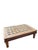 Rustic Modern Carved Chai Coffee Table – Mid Century Whitewashed Wood Accent Table 54 For Sale - Image 4 of 8