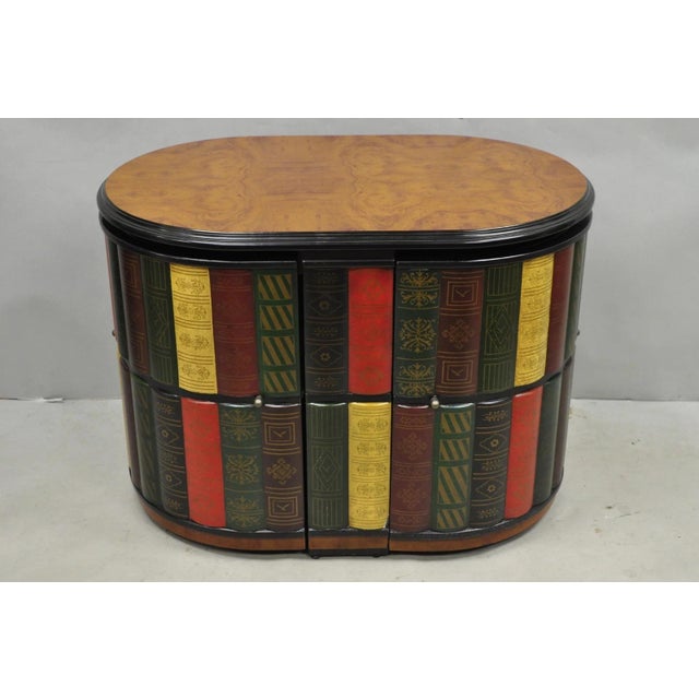 Contemporary Design Toscano Nettlestone Library Ensemble Faux Book Nesting Card Game Table Set - 3 Pcs. Set includes 2...