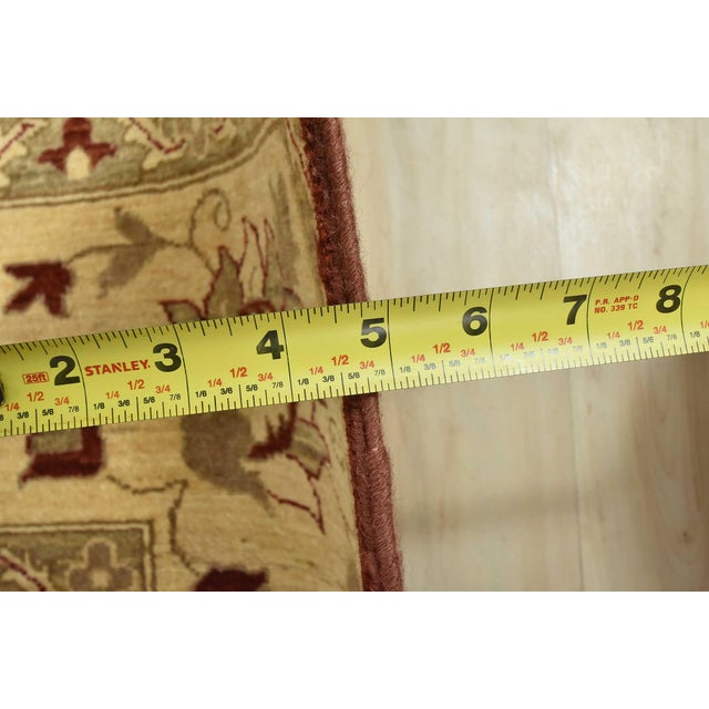 Ziegler Rug 10'1'' X 13'11'' Red Wool Traditional Hand-Knotted Oriental Carpet For Sale - Image 11 of 12