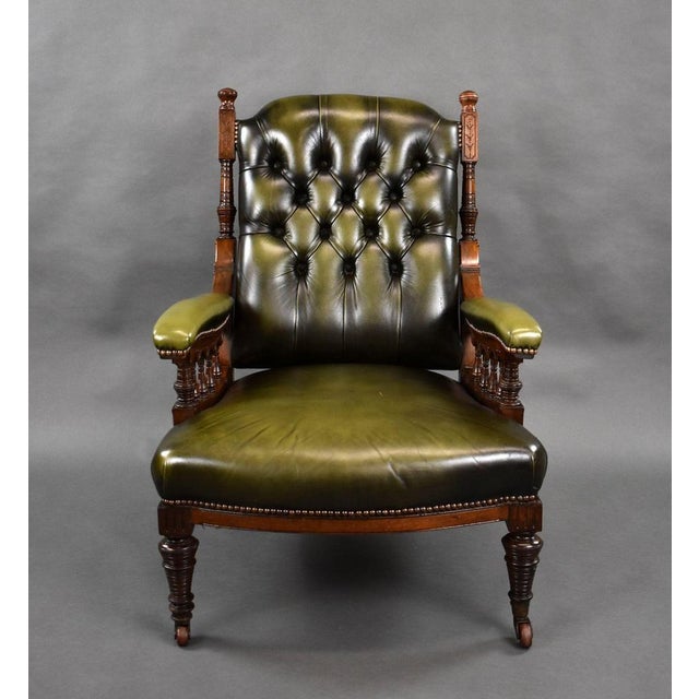 For sale is a good quality continental carved walnut armchair, remaining in very good condition. Width: 73cm Depth: 102cm...