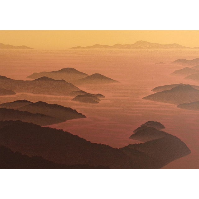 1980s 1980s Scott Nellis "Costa Verde Red" Hand Signed & Numbered Fine Art Serigraph For Sale - Image 5 of 5