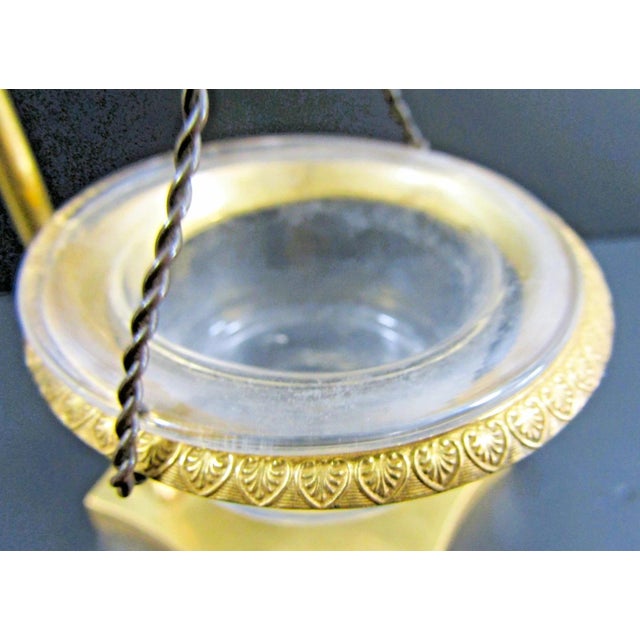 1870s French Empire Gilded Bronze Stylized Swan Night Light Tallow Lamp For Sale - Image 13 of 17