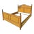 British Colonial Style Faux Bamboo and Rattan Queen Bed in Tortoise Finish For Sale