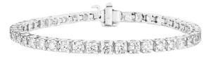 40 Round Diamond 25 Pointer Each Tennis Bracelet in 14 Karat Gold 10 Carat 7 "