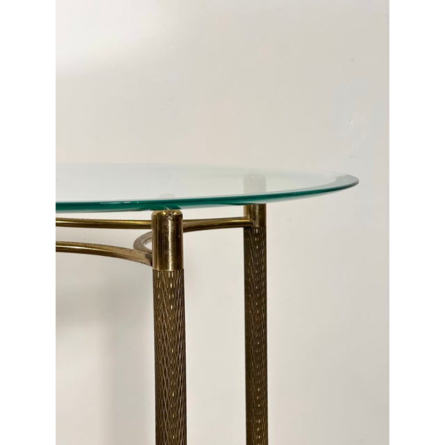 Round Brass and Glass Coffee Tables, 1960s, Set of 2 For Sale - Image 4 of 10