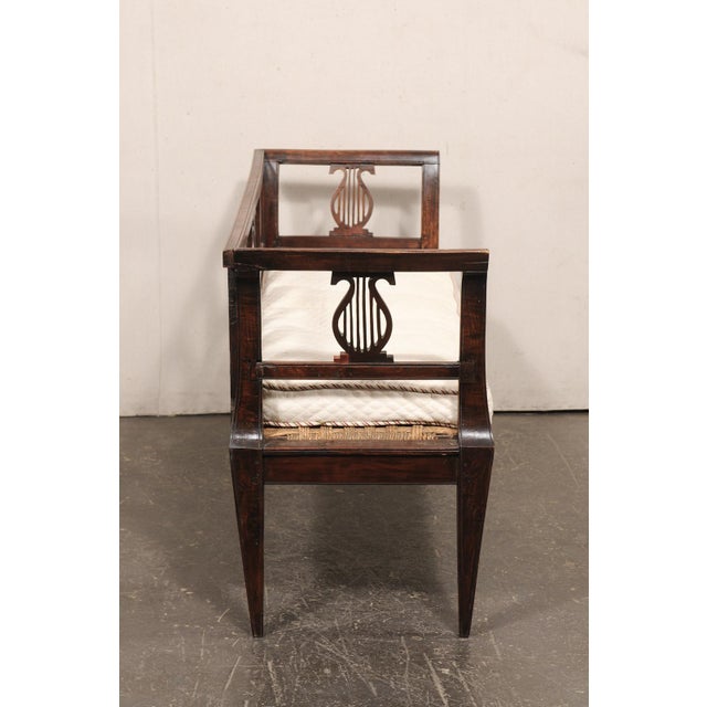 Italian 19th C. Lyre Splat Back Sofa Bench For Sale In Atlanta - Image 6 of 12