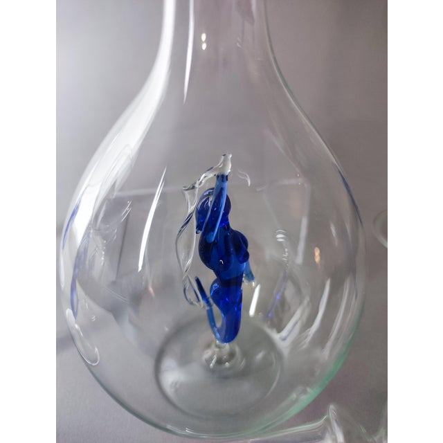 Liqueur Set Glasses and Carafe from Lauscha, 1950s, Set of 6 For Sale - Image 14 of 16