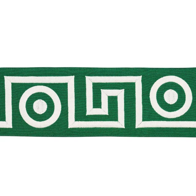 Sample - Schumacher X Mary McDonald Plato Tape Trim in Green For Sale