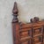 Vintage Spanish Brutalist Hand-Carved Raised Panel King Headboard For Sale In Los Angeles - Image 6 of 12
