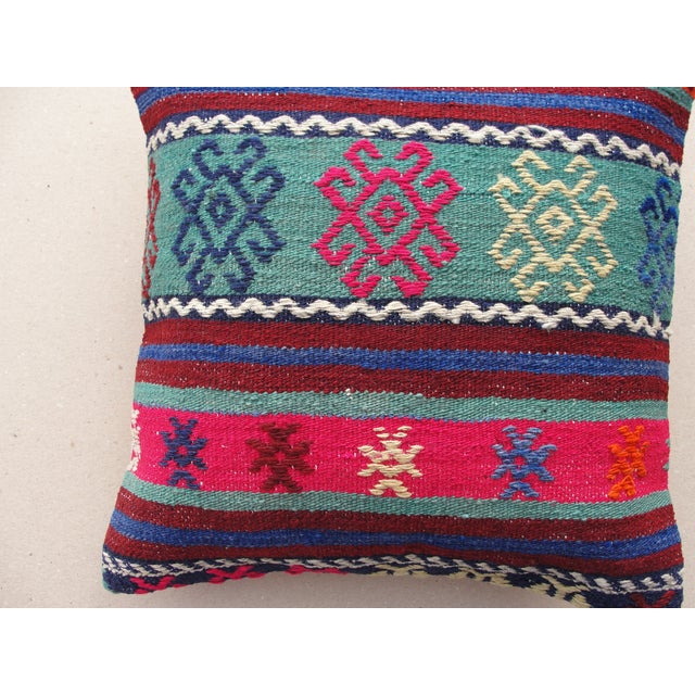 2020s Handmade Kilim Rug Pillow Cover 16" For Sale - Image 5 of 14