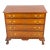 Vintage "Banks, Coldstone Co." Georgian Style Tiger-Wood Chest of Drawers For Sale