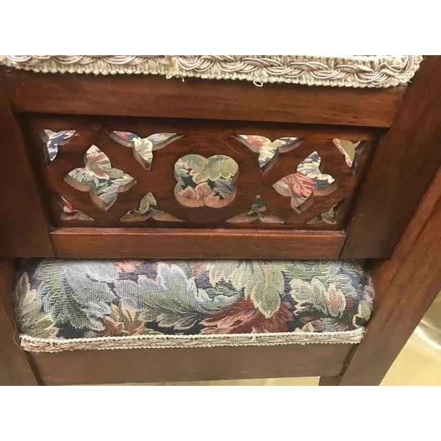 The Throne of the High Church: Late 19th Century Gothic Revival Oak Accent Chair For Sale - Image 9 of 11