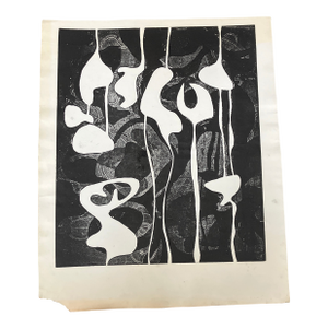 Mid Century Modern Abstract Original Lithograph Print