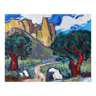 Guardians of the Canyon Path - Original Oil on Canvas For Sale