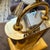 Brown 1970s Mid-Century Modern Lacquered Wood and Gilt Metal Italian Table Lamp For Sale - Image 8 of 10