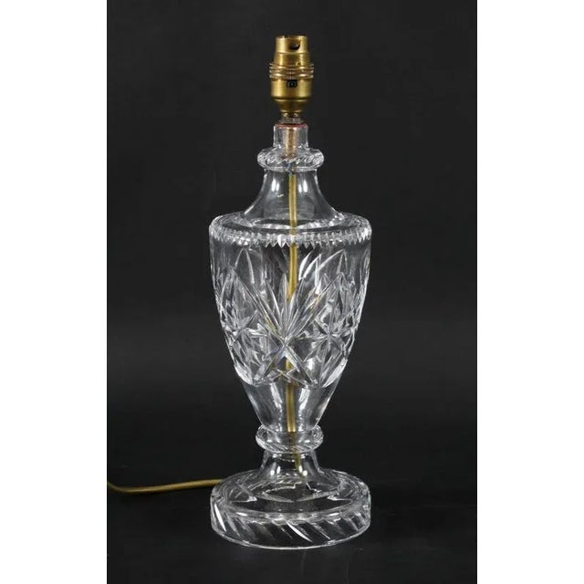Late 20th Century Vintage English Cut Glass Table Lamp For Sale - Image 9 of 11