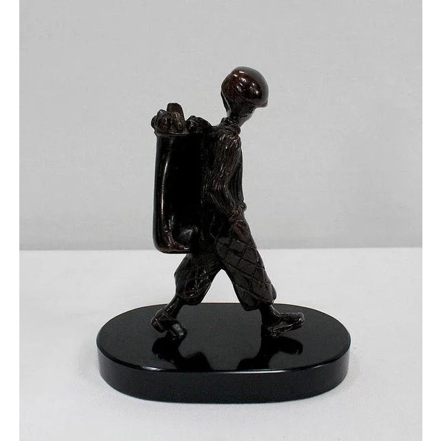 Bronze Golf Caddy Sculpture, Late 19th Century For Sale - Image 12 of 18