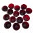 Vintage Deep Ruby Red Pebbled Glass Small Bowls- Set of 15 For Sale