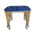 Vintage Great of Italian Pair of Side Tables. Gilded Wood Legs with bottom design of lamb feet And top in Lapislázuli...