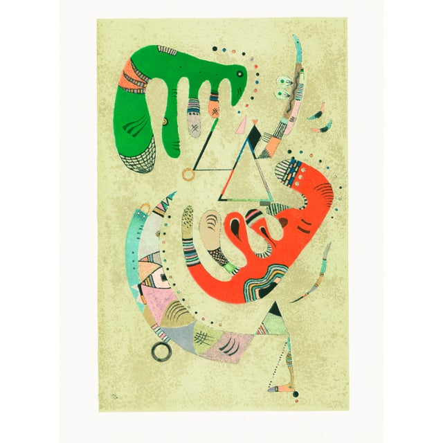 1969 Wassily Kandinsky Lithograph "Vert Et Rouge" (Green and Red) For Sale