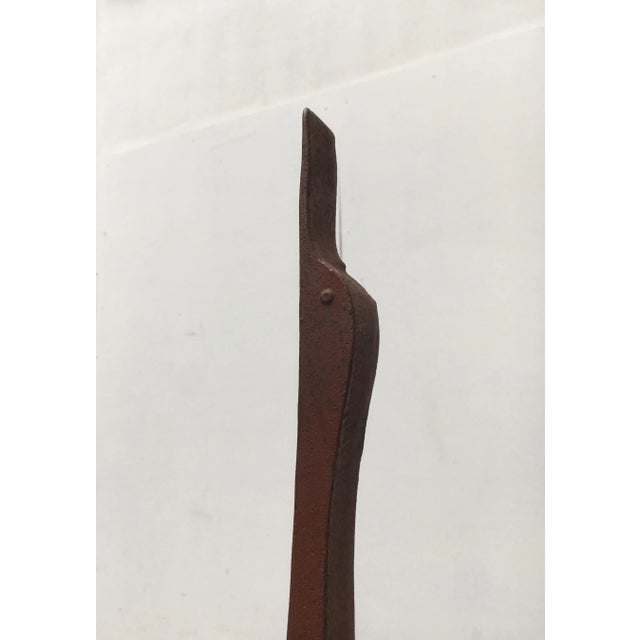 Mid-Century Metal Crane Bird Sculpture For Sale - Image 13 of 18