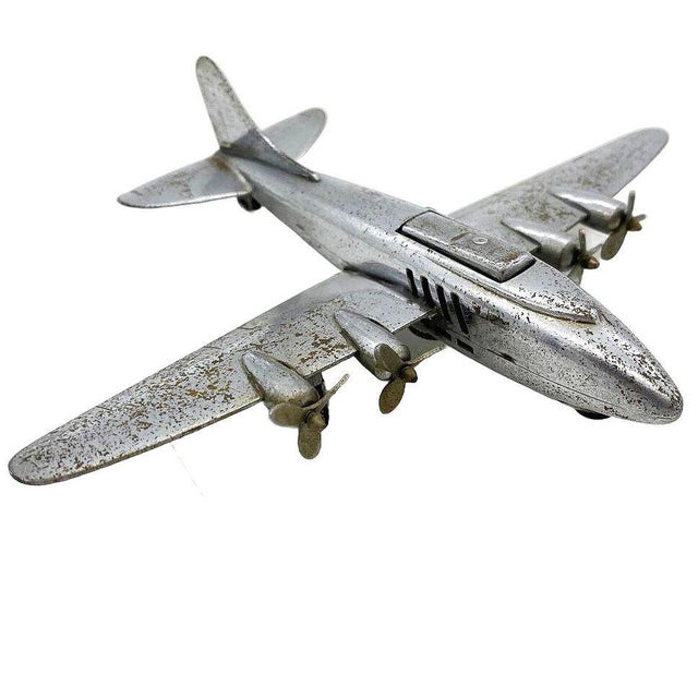Mid-Century Modern 1940s Mid Century Chrome B-29 Superfortress Airplane Table Lighter by Hamilton For Sale - Image 3 of 8