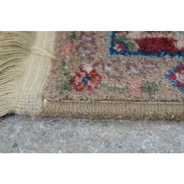 Vintage Karastan 900-901 Tea Wash Samovar 100% Wool Geometric Area Rug 4' X 6' For Sale - Image 6 of 14