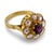 19th Century 19th Century Victorian Gia 1.50 Carat Ruby Diamond 18k Yellow Gold Cluster Ring, Size 7.75 For Sale - Image 5 of 7