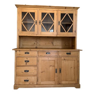 Art Nouveau Kitchen Sideboard in Softwood For Sale