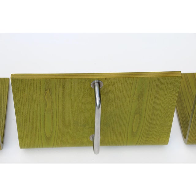 1980s Postmodern Green Wall-Mounted Mensolo Coat Rack from Schönbuch, 1980s, Set of 3 For Sale - Image 5 of 14