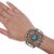 6.25" HY Sterling cast Navajo cuff bracelet with turquoise For Sale - Image 11 of 11