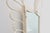 French White Lacquered Metal Mirror with Looped Wire Frame and Fan Crest, 1950s For Sale - Image 9 of 13
