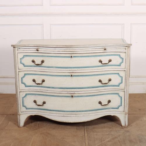 English Serpentine Front Commode For Sale - Image 11 of 11