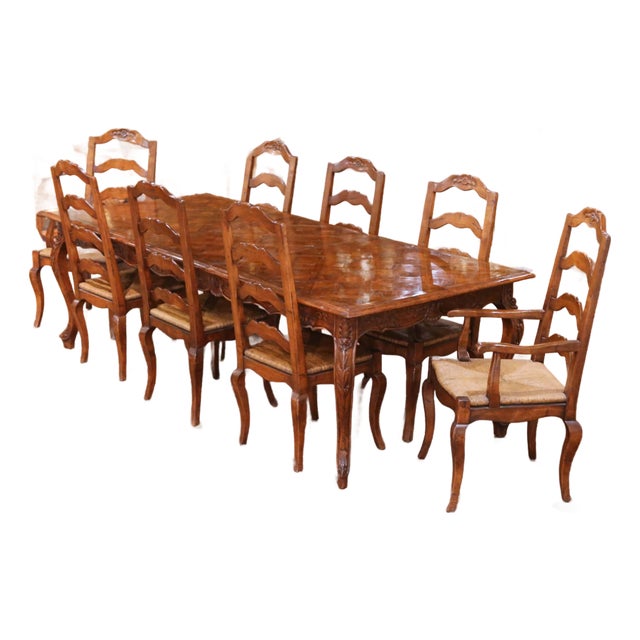 Late 20th C. Guy Chaddock & Co. Clarence Collection Walnut Dining Set For Sale