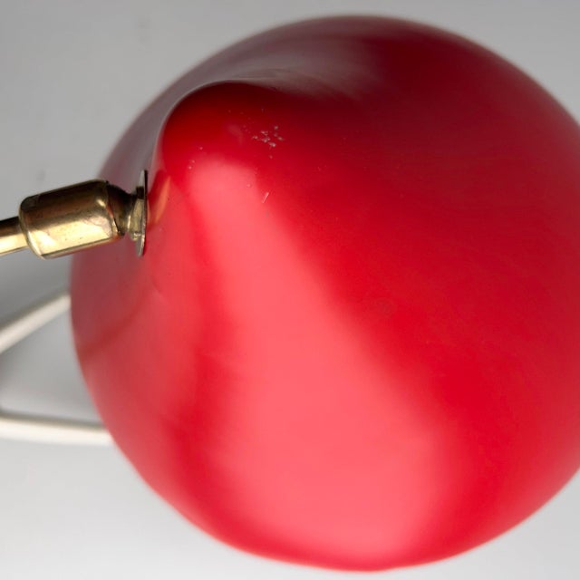 Red Table Lamp with White Crows Foot by Cosack, Germany, 1950s For Sale - Image 11 of 14