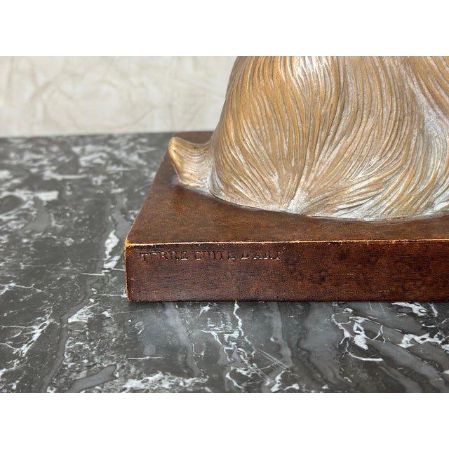 Terracotta Dog Figurine by R. Pollin, 1930 For Sale - Image 17 of 18