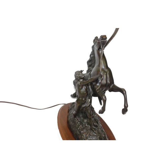 Pasargad N Y Vintage Table Lamp With Bronze Decor Statues - A Pair For Sale In Washington DC - Image 6 of 12