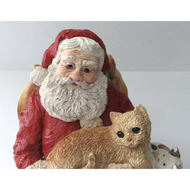 1980s 1980s Christmas Santa Sculpture Signed & Numbered For Sale - Image 5 of 12
