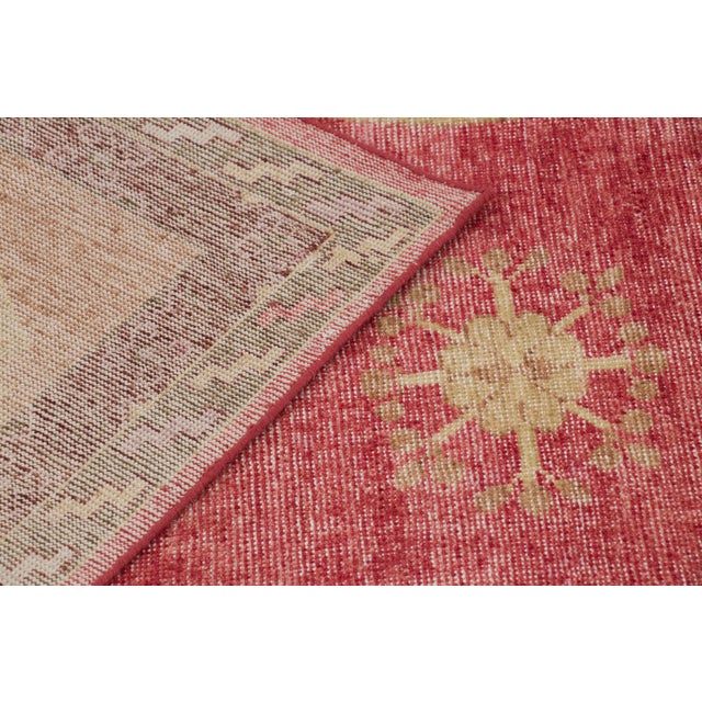 Burnt Orange Modern Classics Distressed Khotan Wool Rug by Rug & Kilim, India For Sale - Image 8 of 10