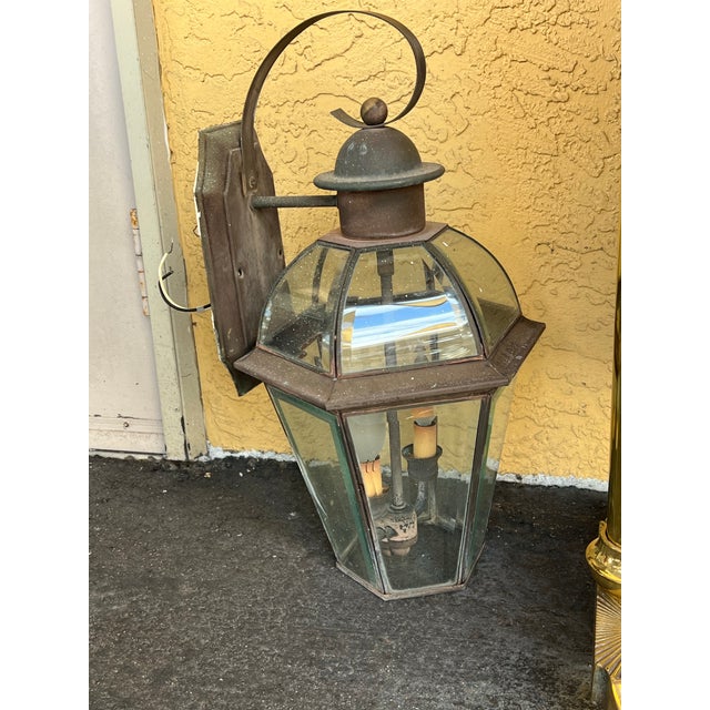 Modern Vintage Outdoor Copper Light Fixture For Sale - Image 3 of 4