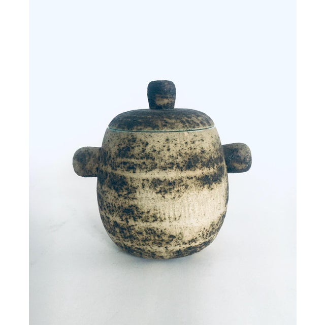 Brutalist Dutch Art Ceramic Pot by Pieter Groeneveldt, Netherlands, 1960s For Sale - Image 18 of 18