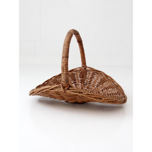 Vintage Wicker Hearth Basket For Sale - Image 9 of 12