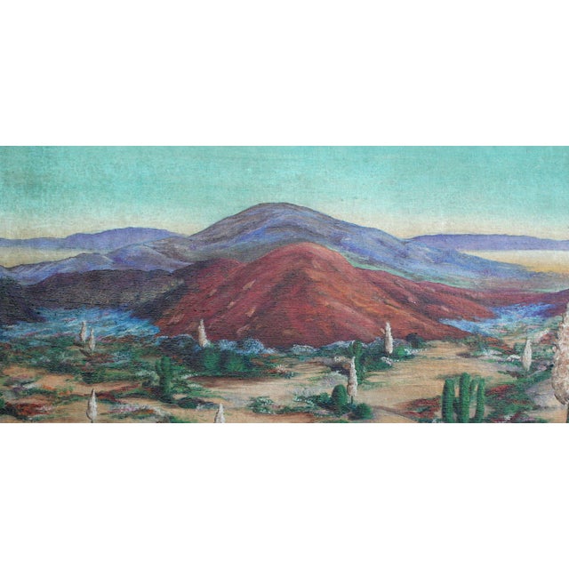 American Mid Century Southwest Desert Landscape in Oil on Canvas by C. Gallagher For Sale - Image 3 of 6
