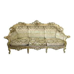 Antique French Louis XVI Italian Rococo Baroque Settee Sofa Down Cushion