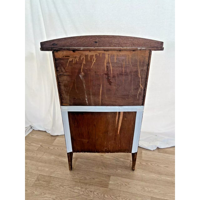 Arts and Crafts Secretary Desk Oak, Space Saver, Top Drawer, Bottom Bookshelf For Sale In Palm Springs - Image 6 of 12