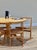 Mid-Century Modern Mid-Century Circular Dining Table in Elm and Chairs in Rattan, 1960s, Set of 5 For Sale - Image 3 of 12