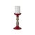 Kenneth Ludwig Chicago Red Candle Holder with Wood Accent (Set of 3) For Sale - Image 4 of 4