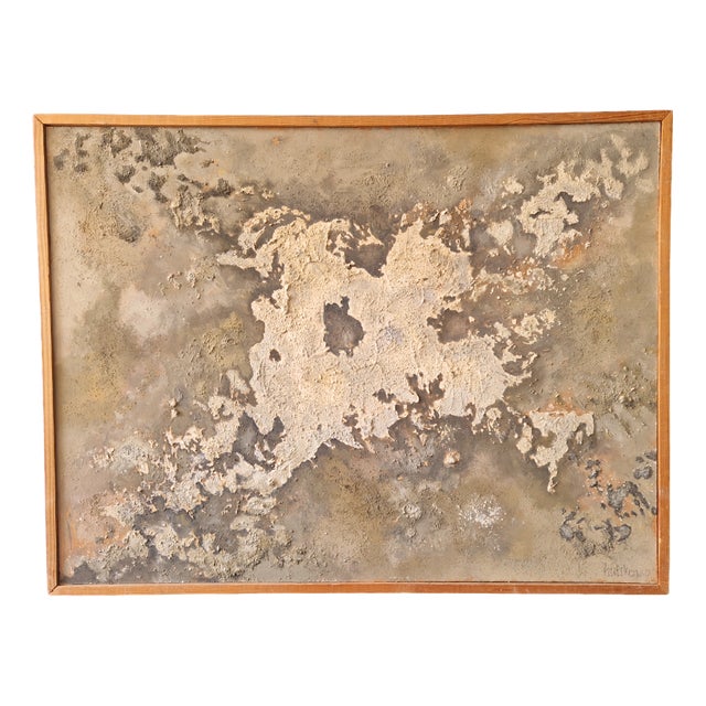 Dirk Huisken, Abstract Composition, 1960, Oil Painting, Framed For Sale